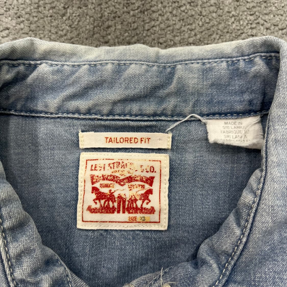 XS 리바이스 데님 웨스턴 셔츠 상품이미지5