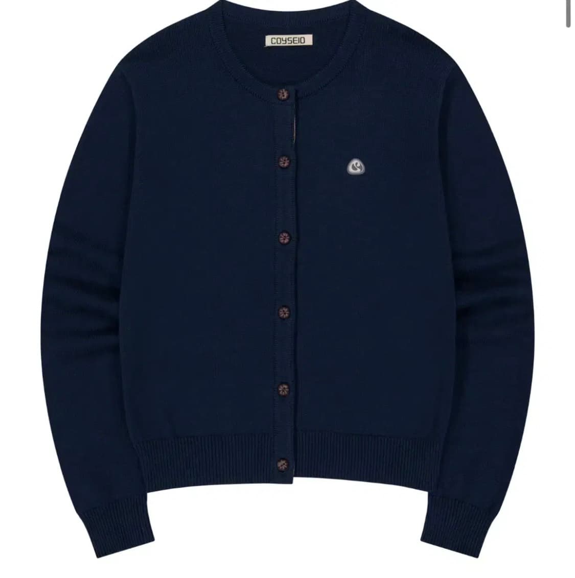 코이세이오 flower placket cardigan navy 상품이미지2