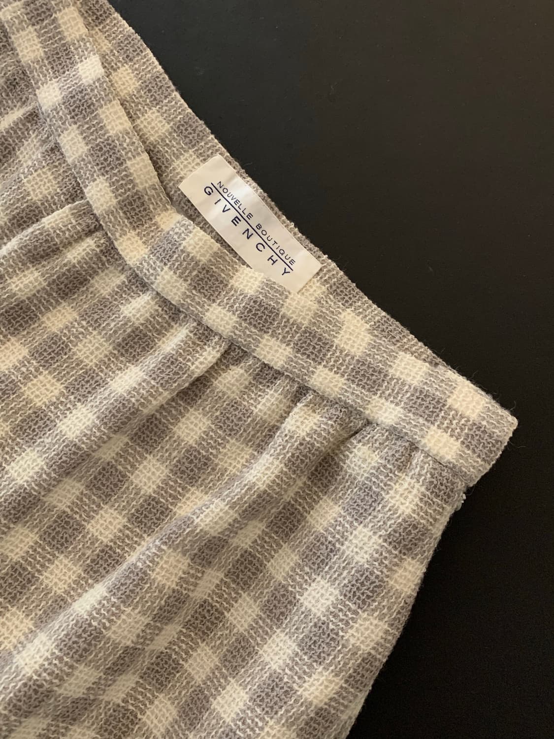 80's "GIVENCHY" wool check Skirt 상품이미지7