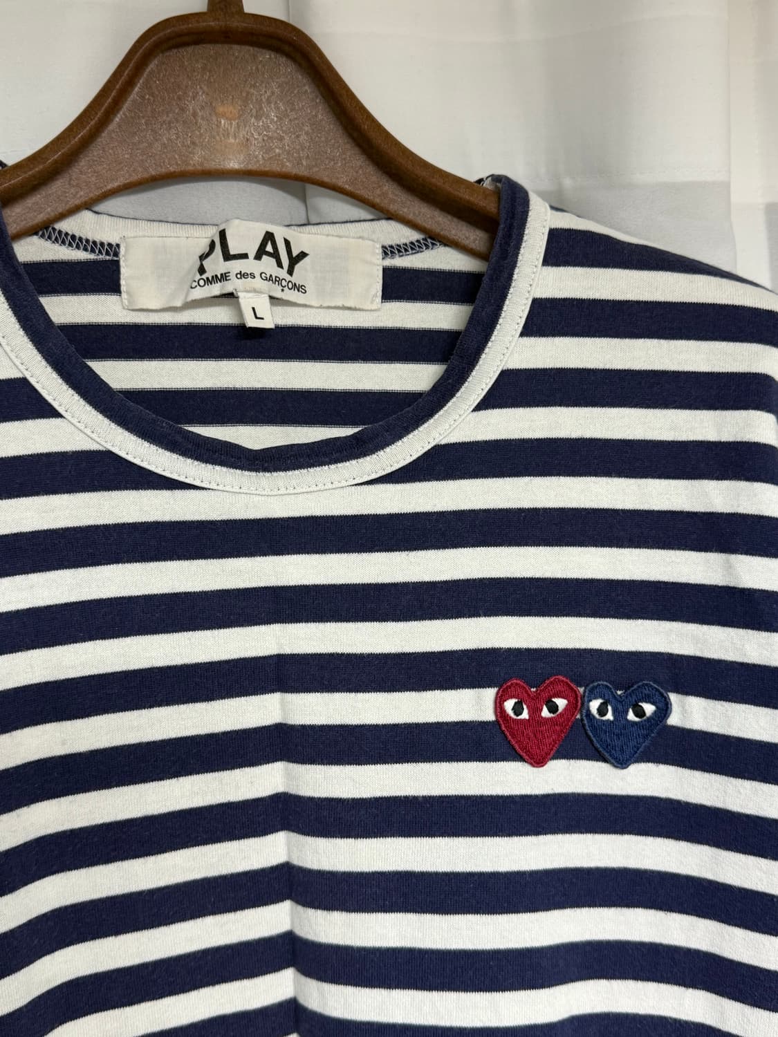 꼼데가르송 스트라이프 티 상품이미지2