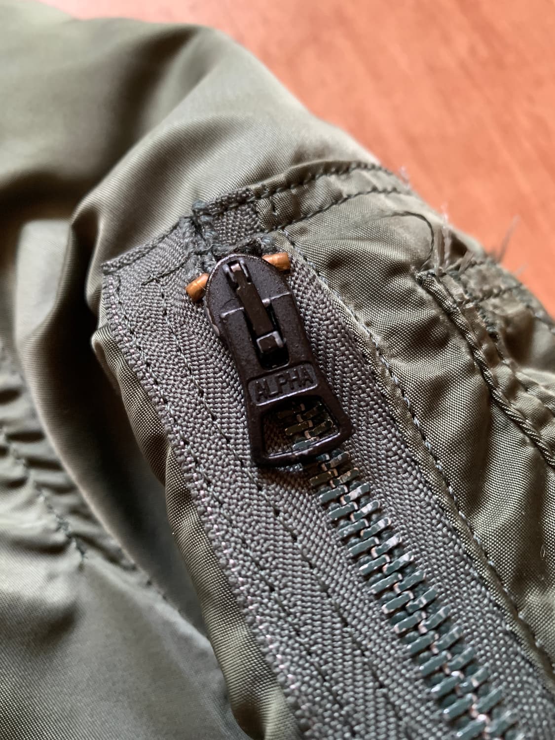 90s USA 알파인더스트리 군납 ma-1 플라이트자켓 상품이미지6