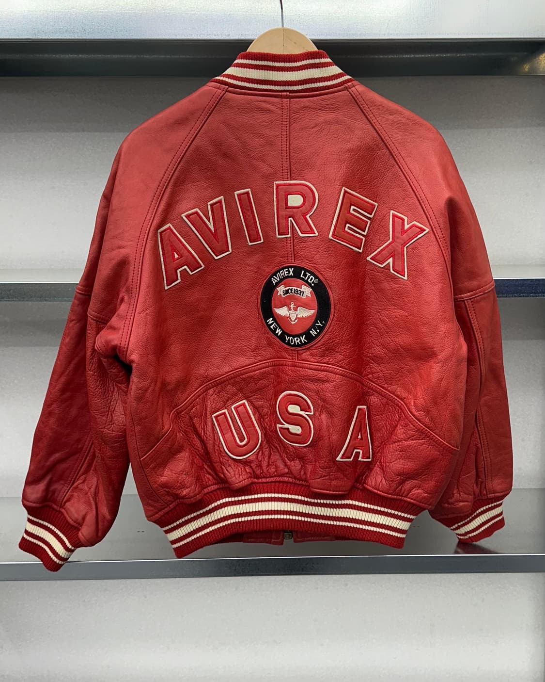 (XS)90'S 아비렉스 레더자켓-M1591 상품이미지1