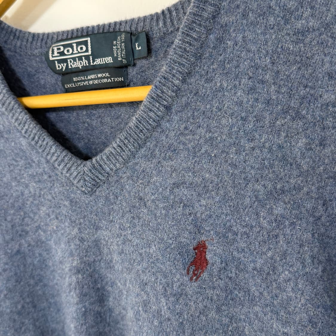 [L] 폴로 랄프로렌 램스울100% 브이넥니트 상품이미지4