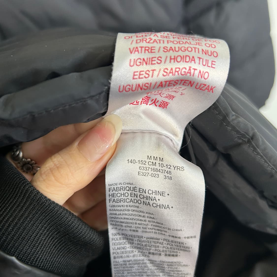 나이키 키즈 오리털 롱패딩 150 블랙 상품이미지5