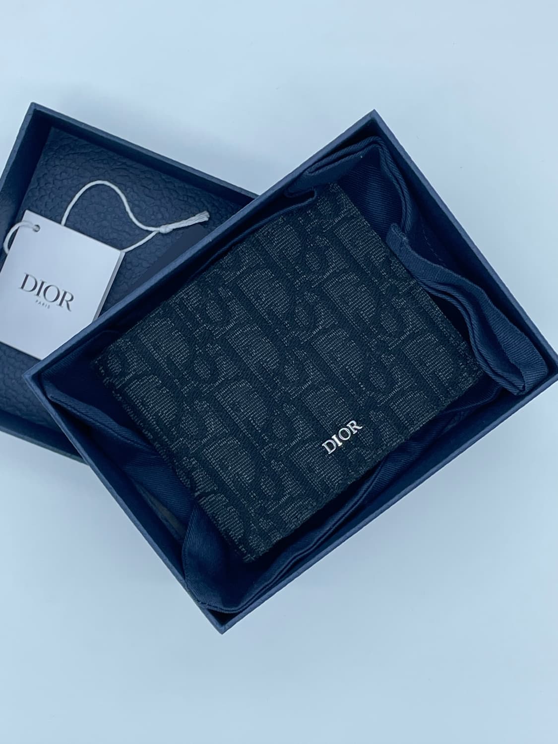 [ 풀구성 / 새상품 ] 정품 디올 오블리크 반지갑 블랙 상품이미지1