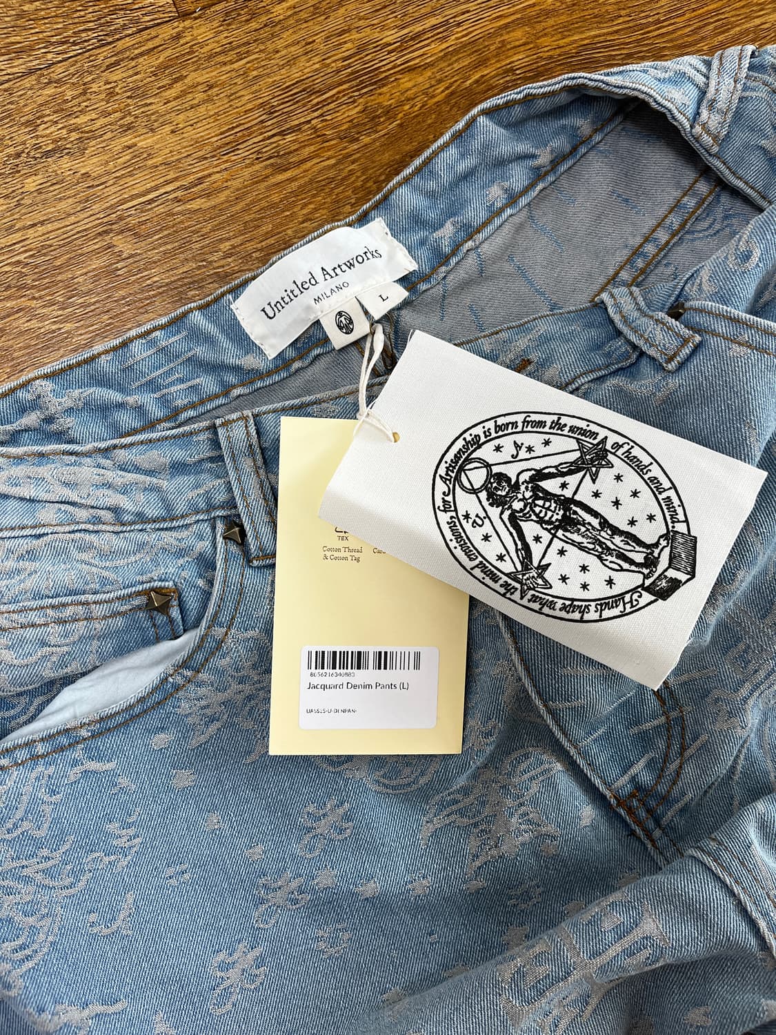 언타이틀드 아트웍스 자콰드 데님 팬츠/ L 상품이미지6