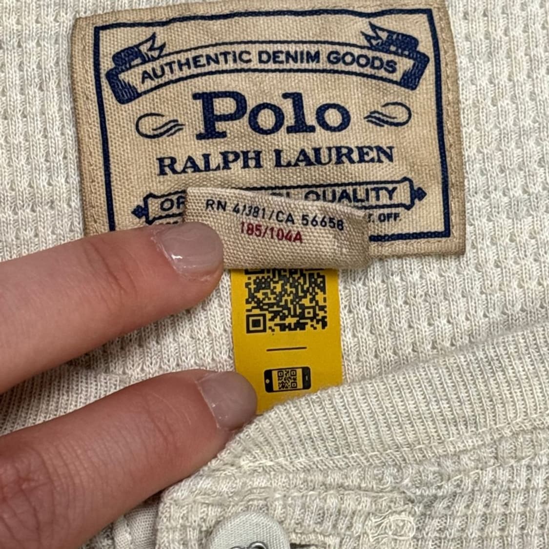 폴로랄프로렌 와플 니트 코튼 헨리넥 XL 상품이미지4