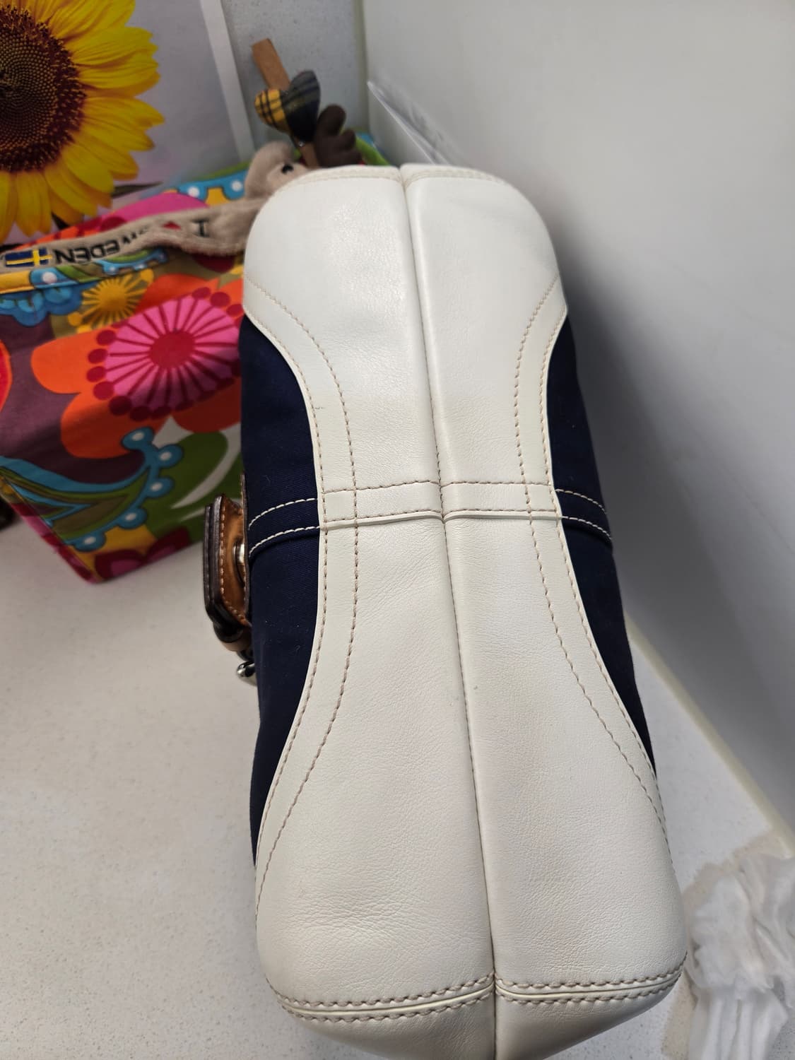 코치 소호 블루 시그니처 토트백 정품 상품이미지6