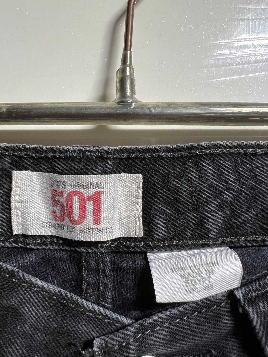 리바이스501 흑청 데님 컷팅진 상품이미지5