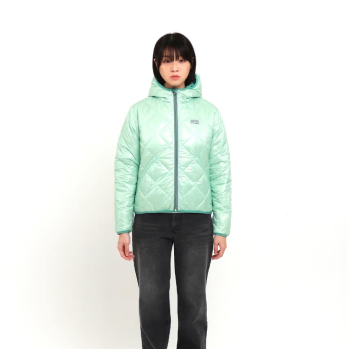 사파리스팟 1/2 리버시블 패딩 (turquoise / mint) 상품이미지2