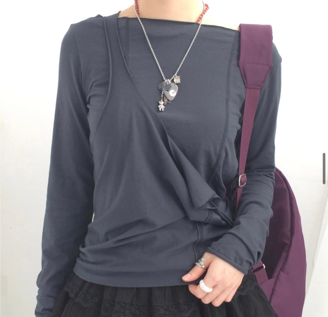 루즈핏 라운드 슬리브티 상품이미지1