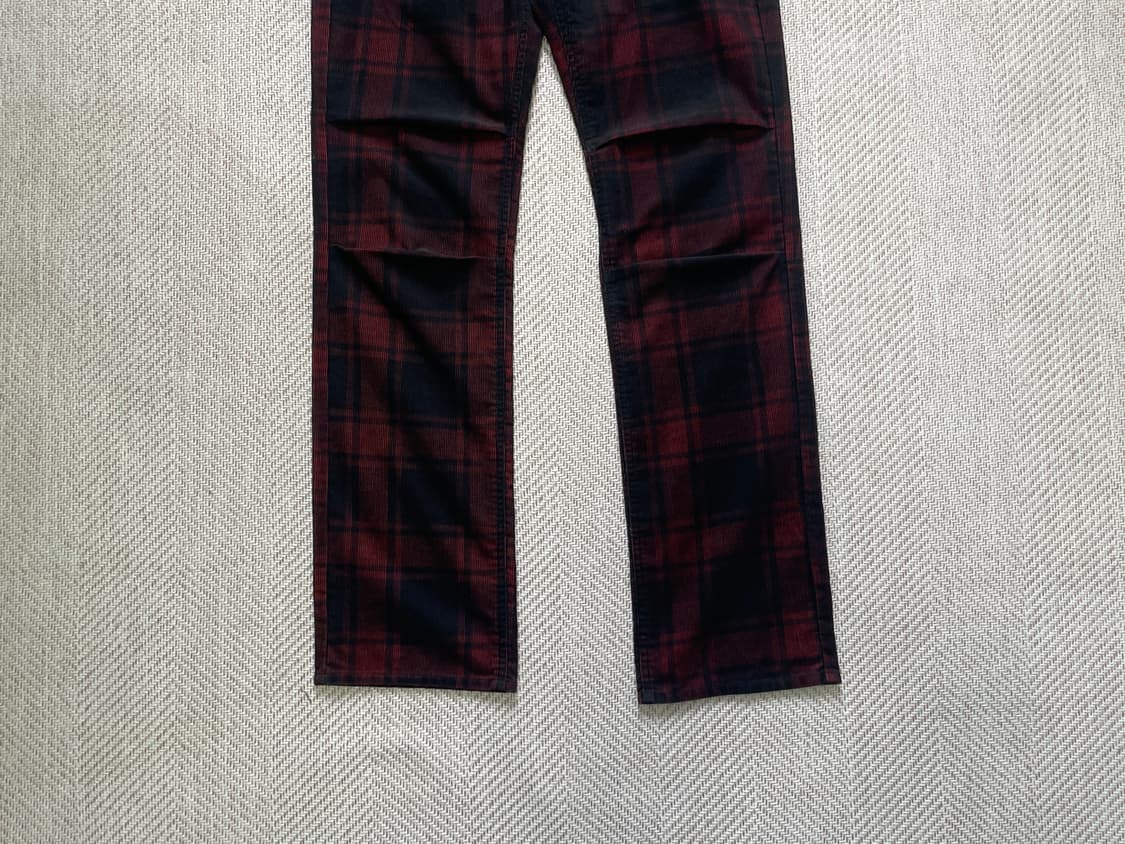 빈티지 타탄 체크 더블 지퍼 포켓 팬츠 J04098 상품이미지2