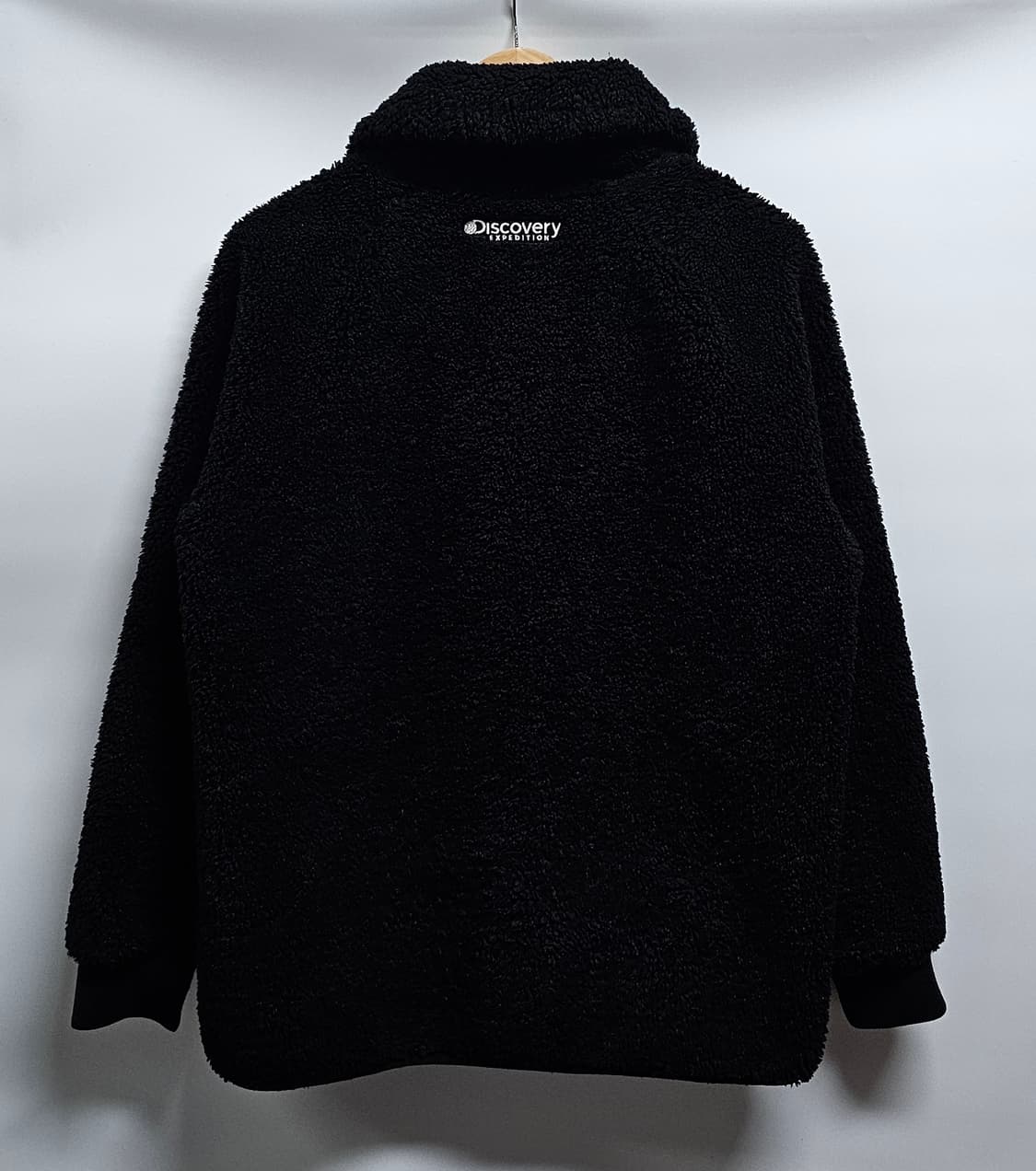 디스커버리 검정색 뽀글이 플리스 집업 95 상품이미지2