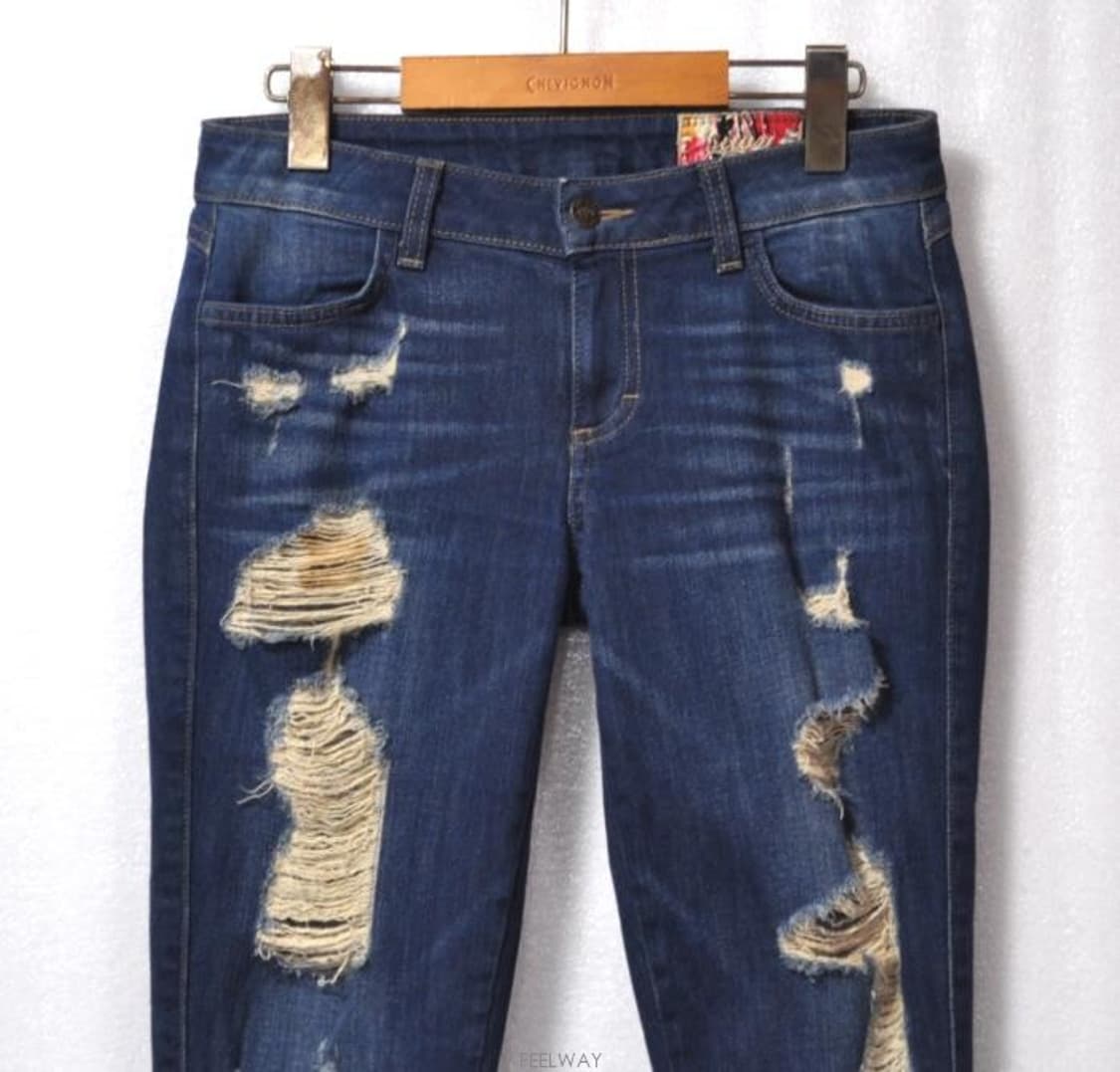 씨위진(CURIOUS)/여성디스트로이드스키니청바지(허리26) 상품이미지3