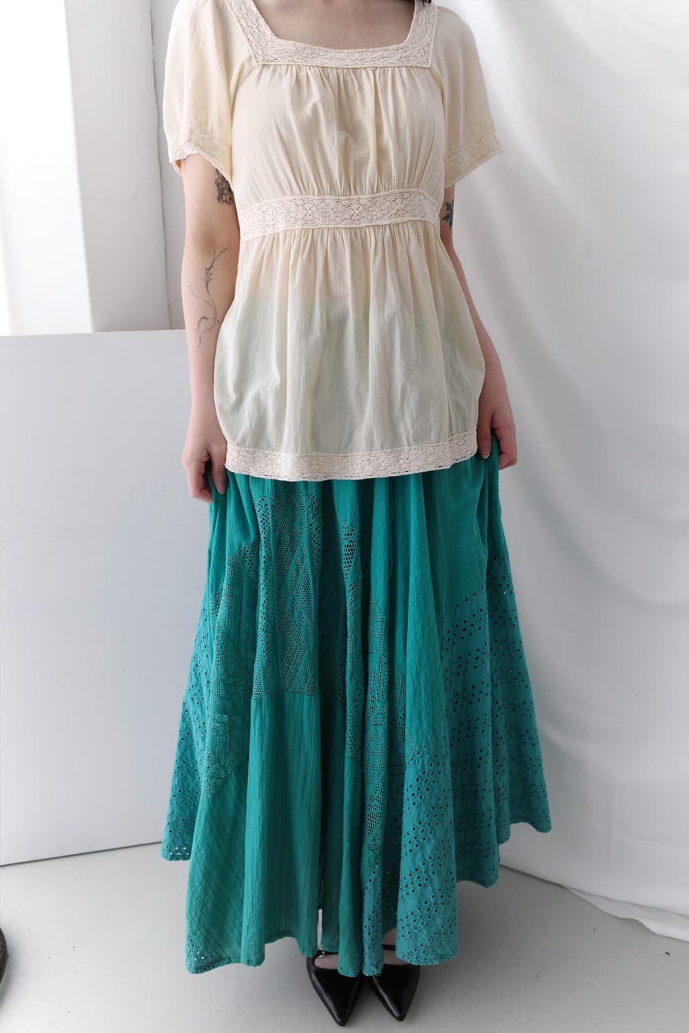 lace half blouse 상품이미지7