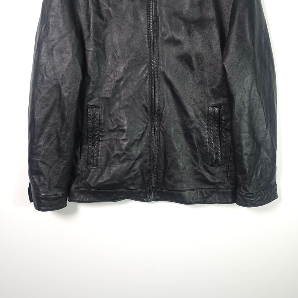 SAP 클래식 블랙 레더 자켓 M 상품이미지4