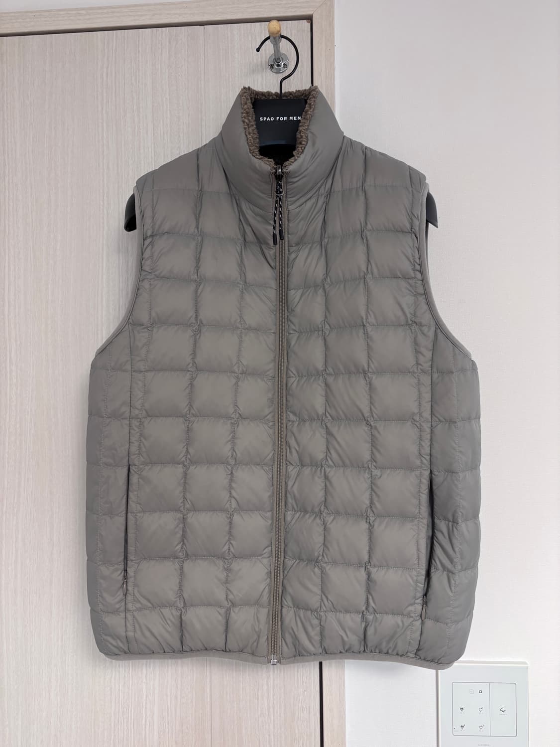 L 타이온 TAION 리버서블 오리털 후리스 패딩 조끼 상품이미지7