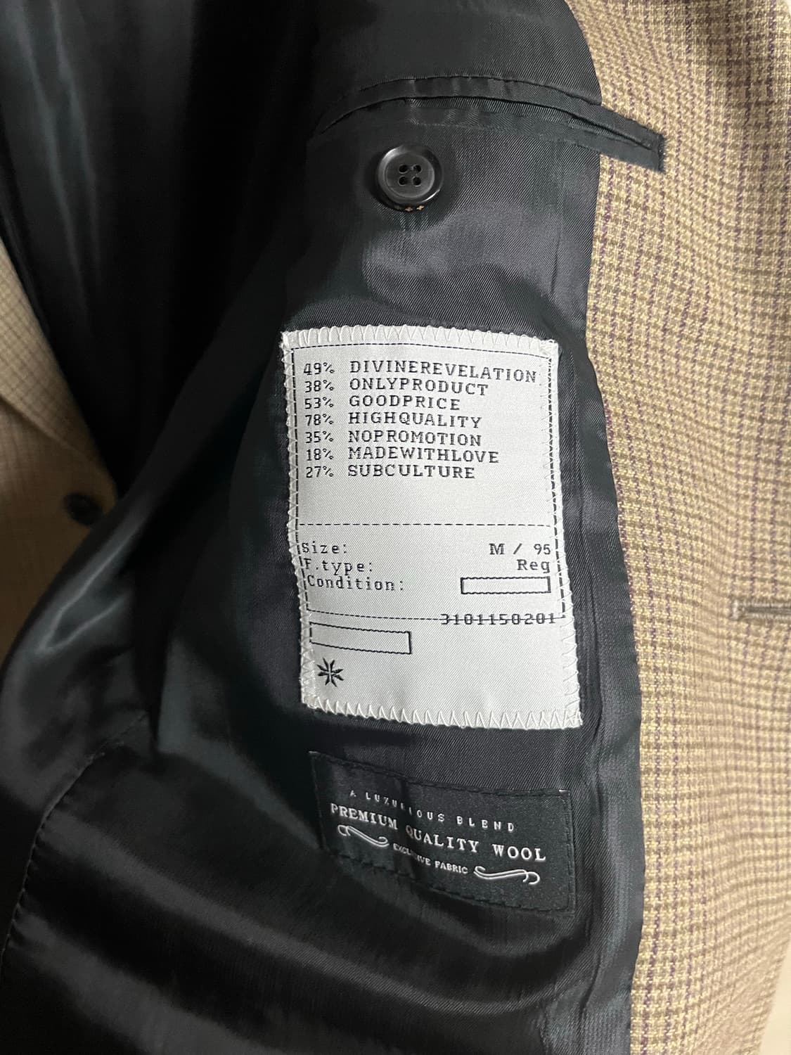 토니웩 가죽카라 체크 블레이저 상품이미지5