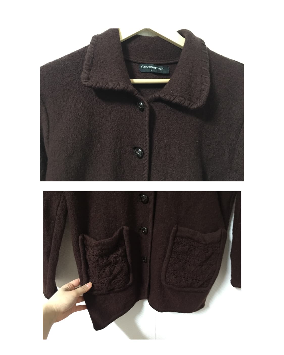 vintage brown crochet cardigan 상품이미지4