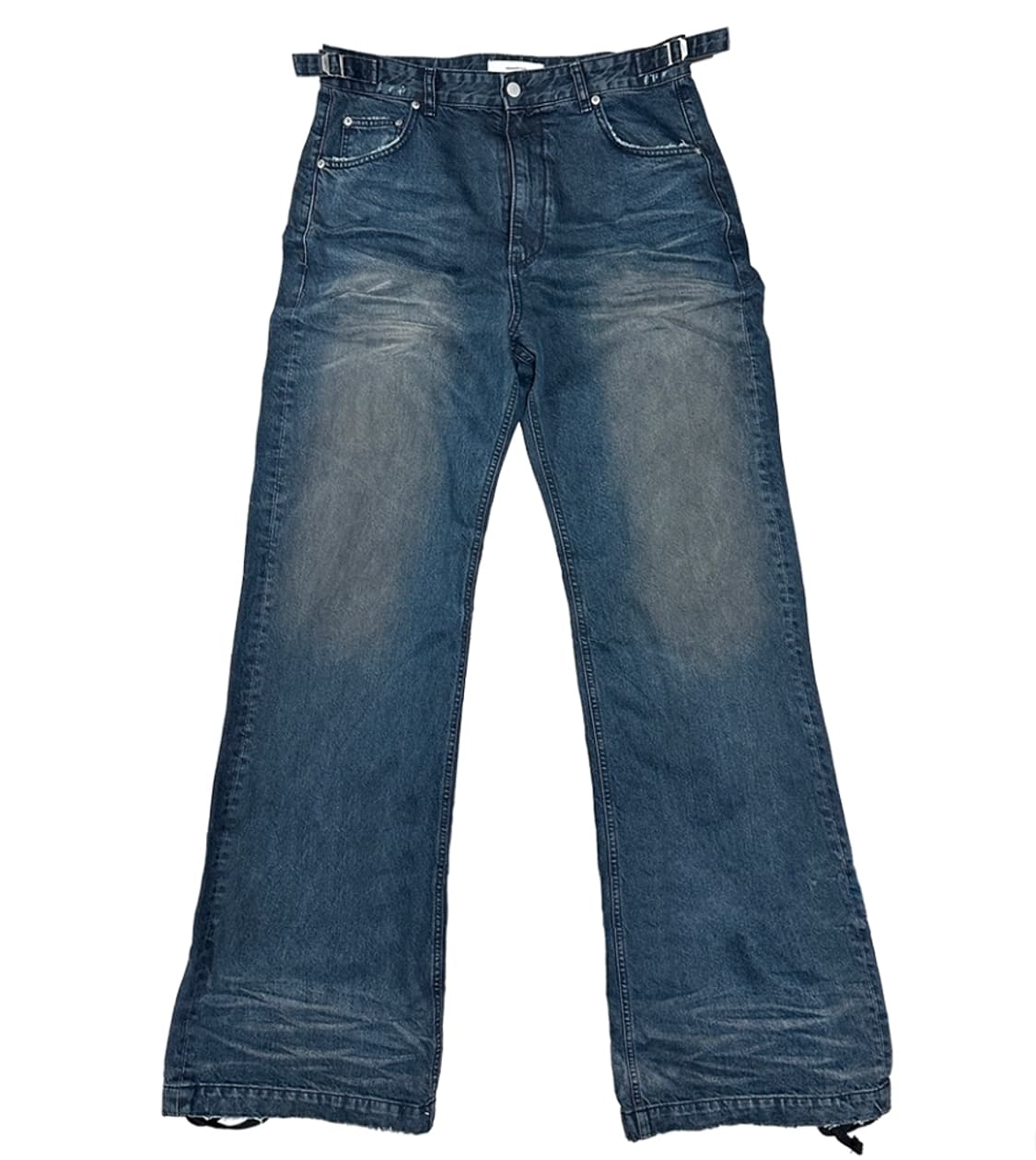 2 논노드 젠 더티 오일 워시드 데님 팬츠 블루 상품이미지1