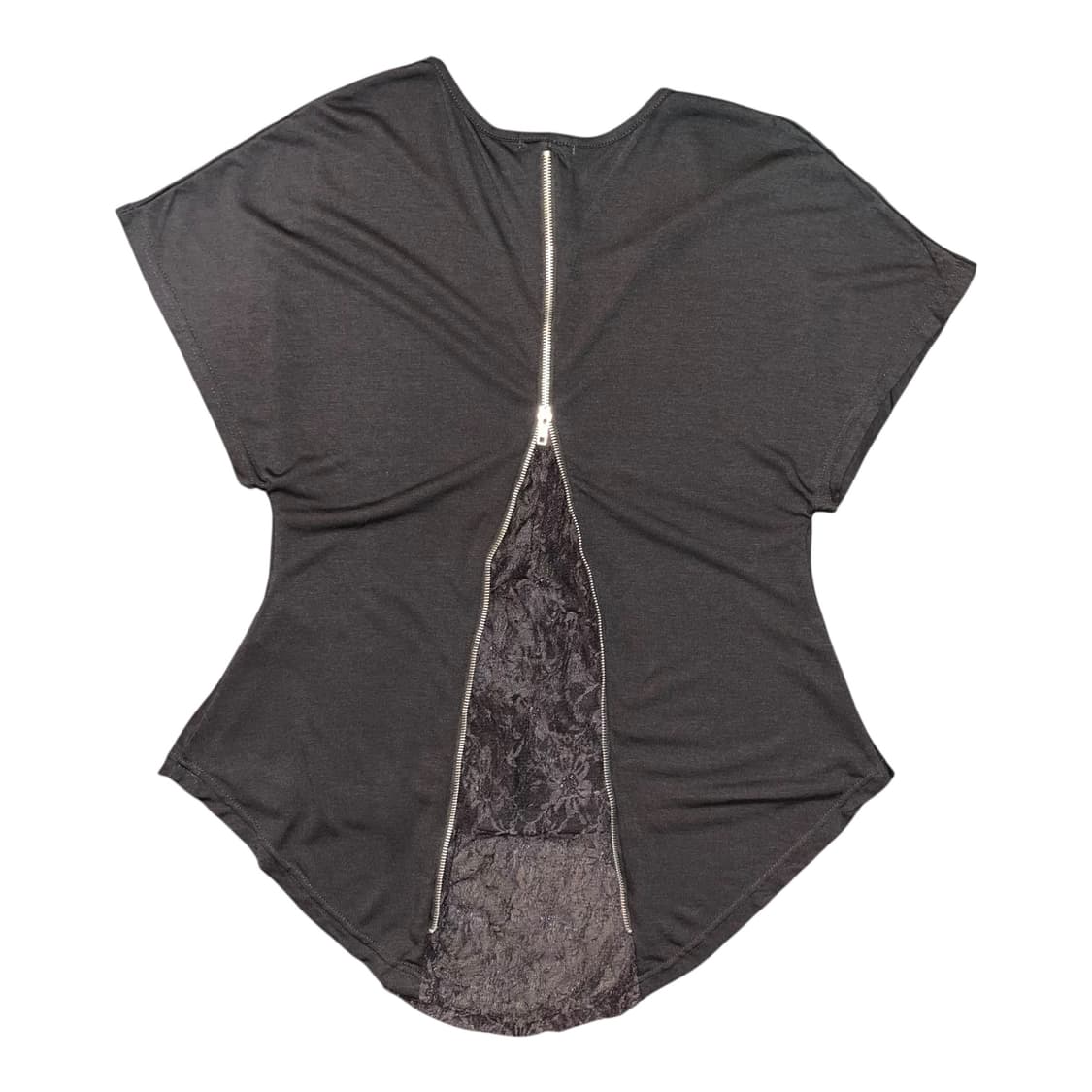 Sky bomber 스카이봄버 해골프린팅 뒷면 시스루 반팔티 갸루y2k 상품이미지5