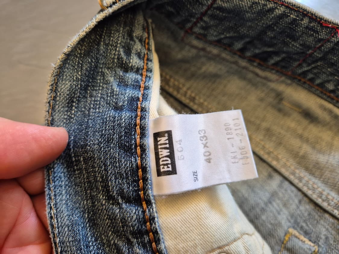 00s 에드윈 504 디스트레스드 데님 팬츠 상품이미지10