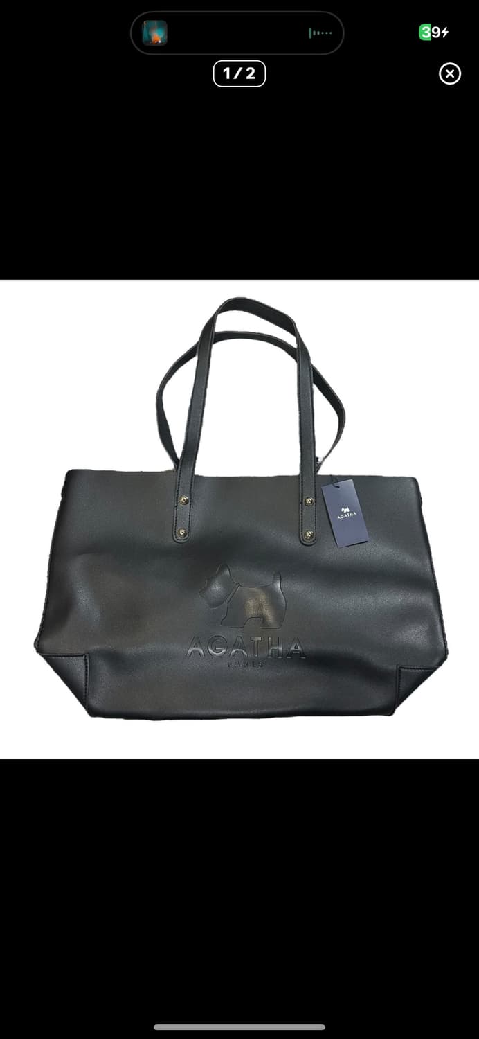  (바배) 아가타 빅로고 가죽 쇼퍼백 상품이미지1