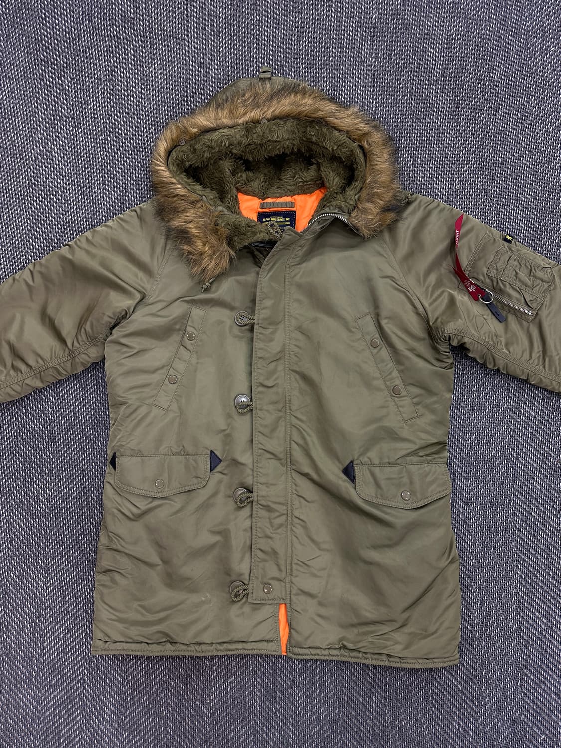 알파인더스트리 N-3B 파카 카키 상품이미지2