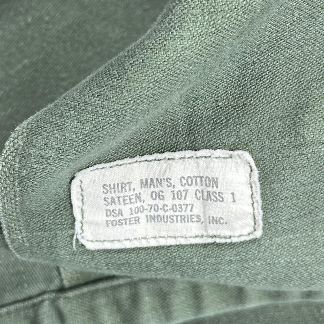 70s 오리지널 미군 유틸리티 셔츠 OG-107 M 상품이미지7
