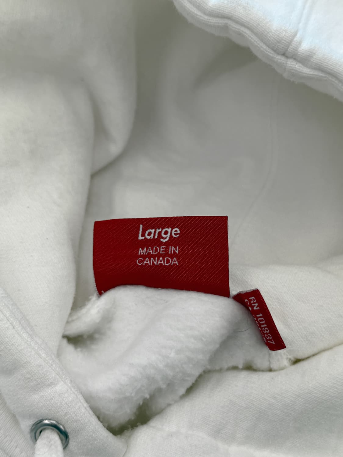 슈프림 루즈핏 23FW 서울 박스로고 화이트 스웻 후드 상품이미지6