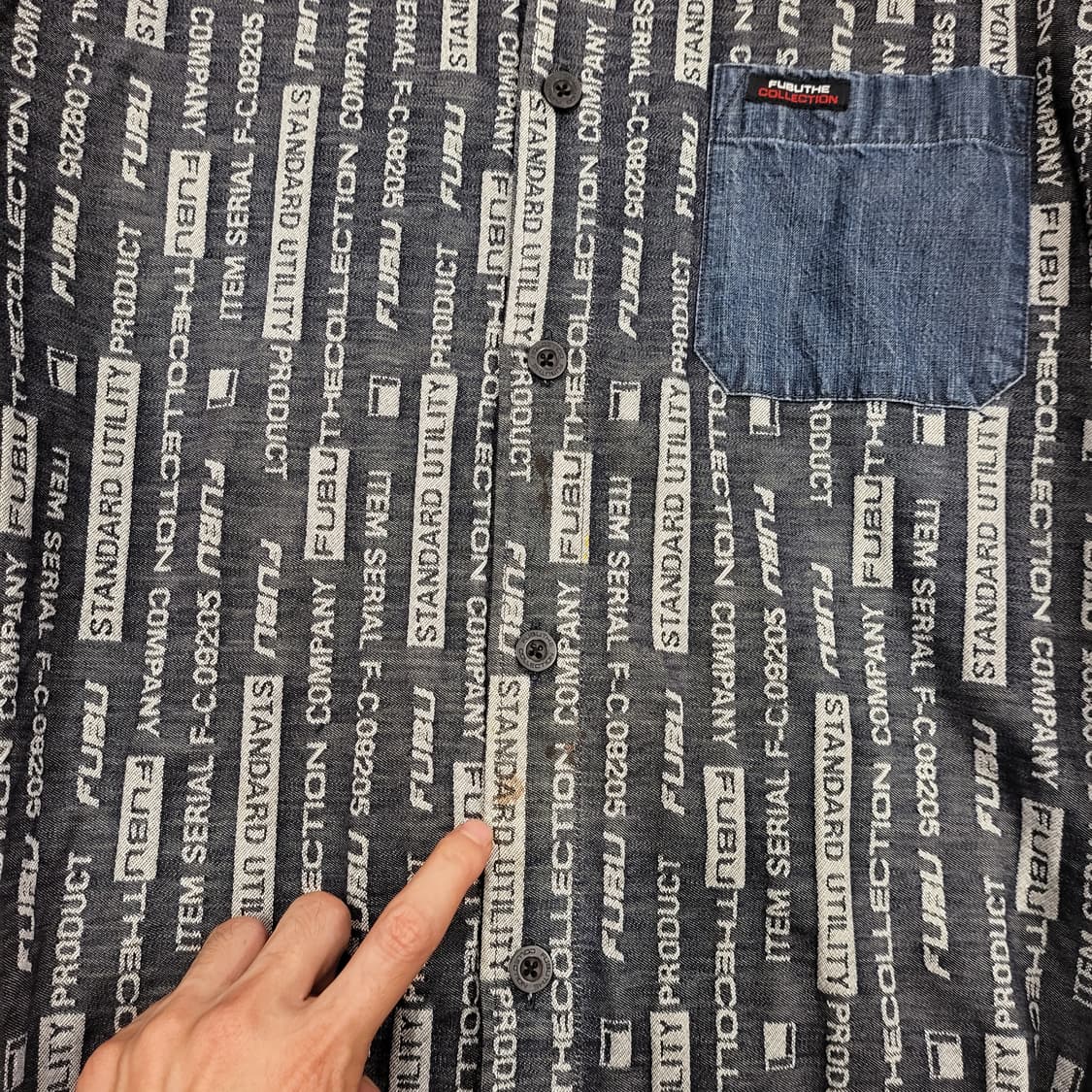 00s FUBU 데님 셔츠 (XL) 상품이미지9