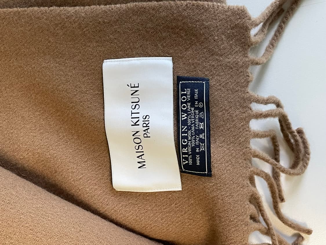 정품 메종키츠네 23ss 폭스헤드 머플러 상품이미지2
