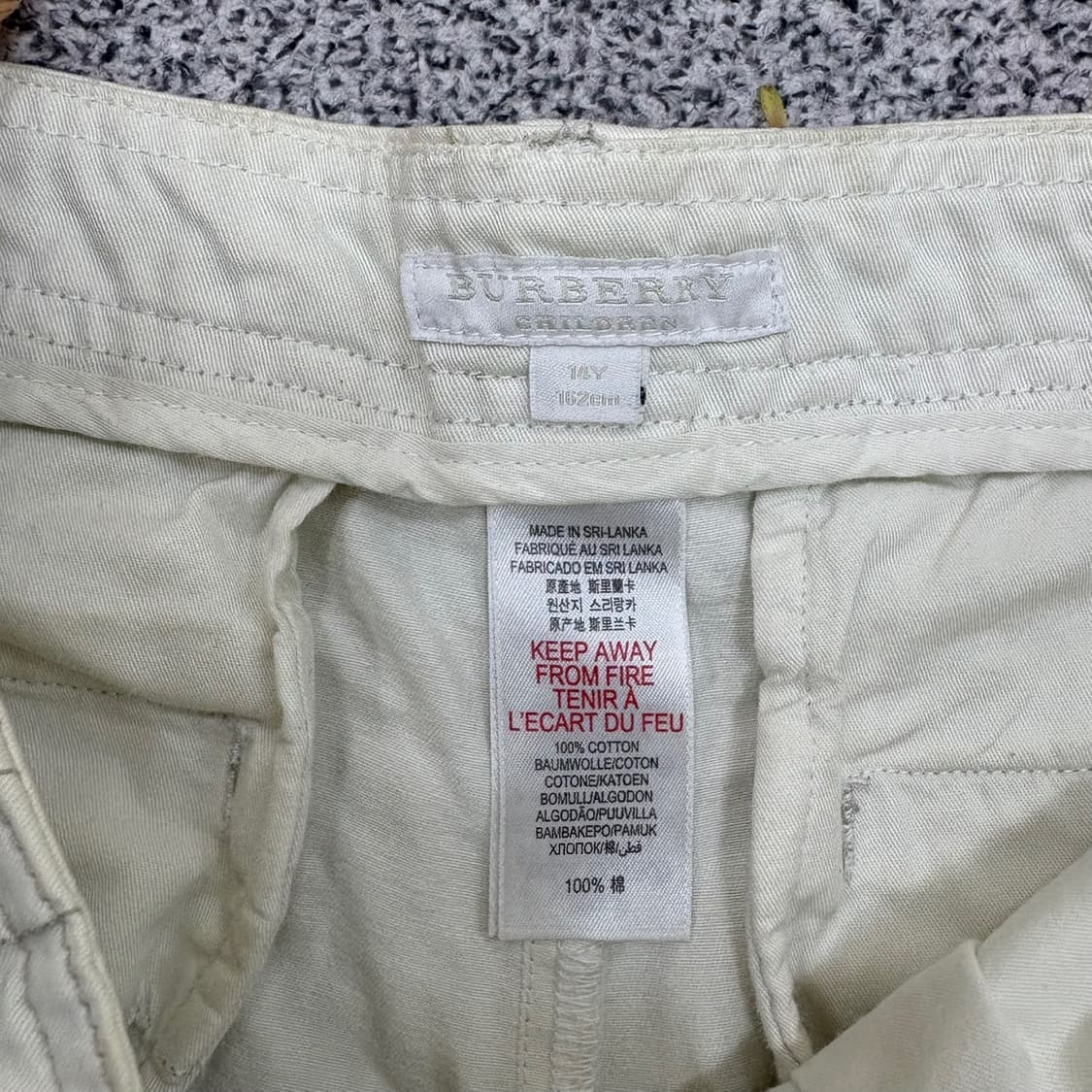 14Y 버버리 여성 치노 반바지 0415J 상품이미지6
