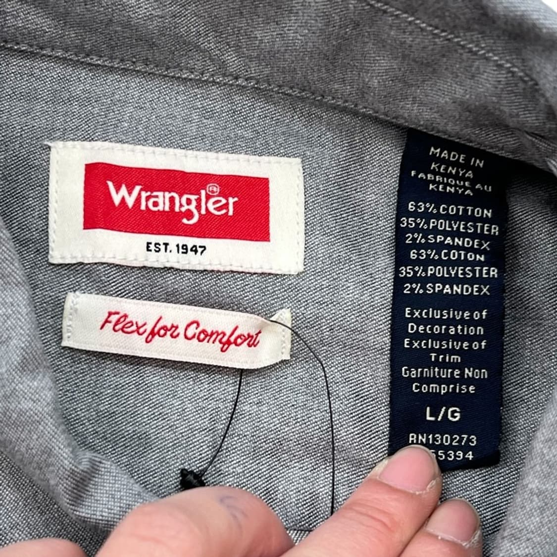 랭글러 투포켓 워크셔츠 r2168 상품이미지5