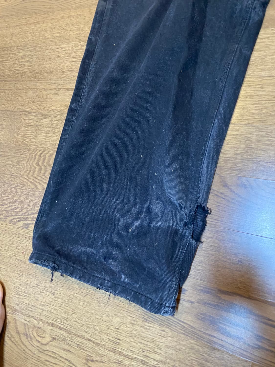 프로젝트 gr 워시드 백워드 데님팬츠 블랙 3사이즈 상품이미지9