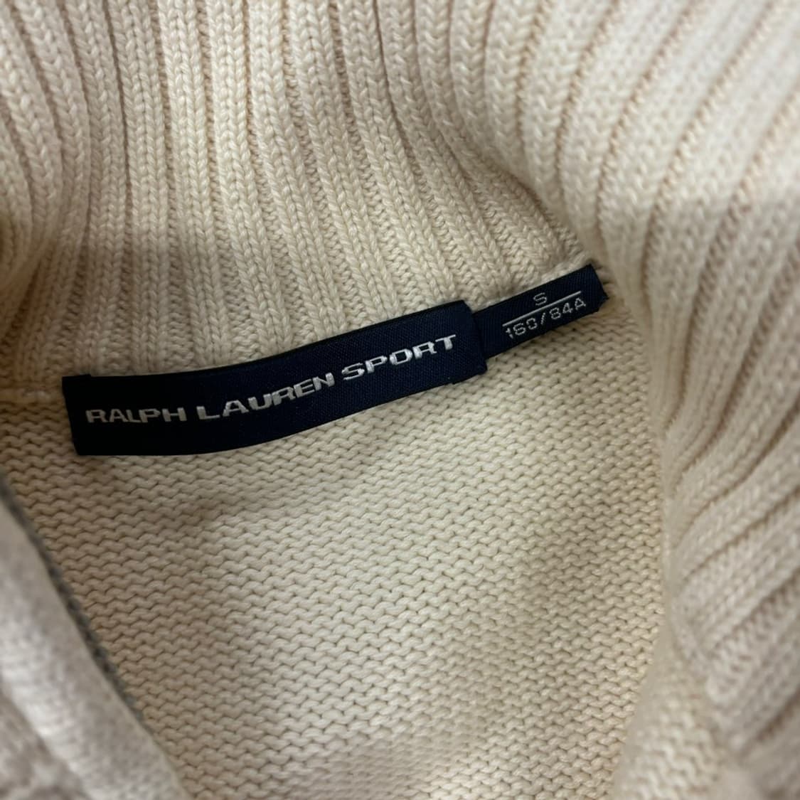 폴로 랄프로렌 화이트 꽈배기 트랙탑 니트 집업 상품이미지5