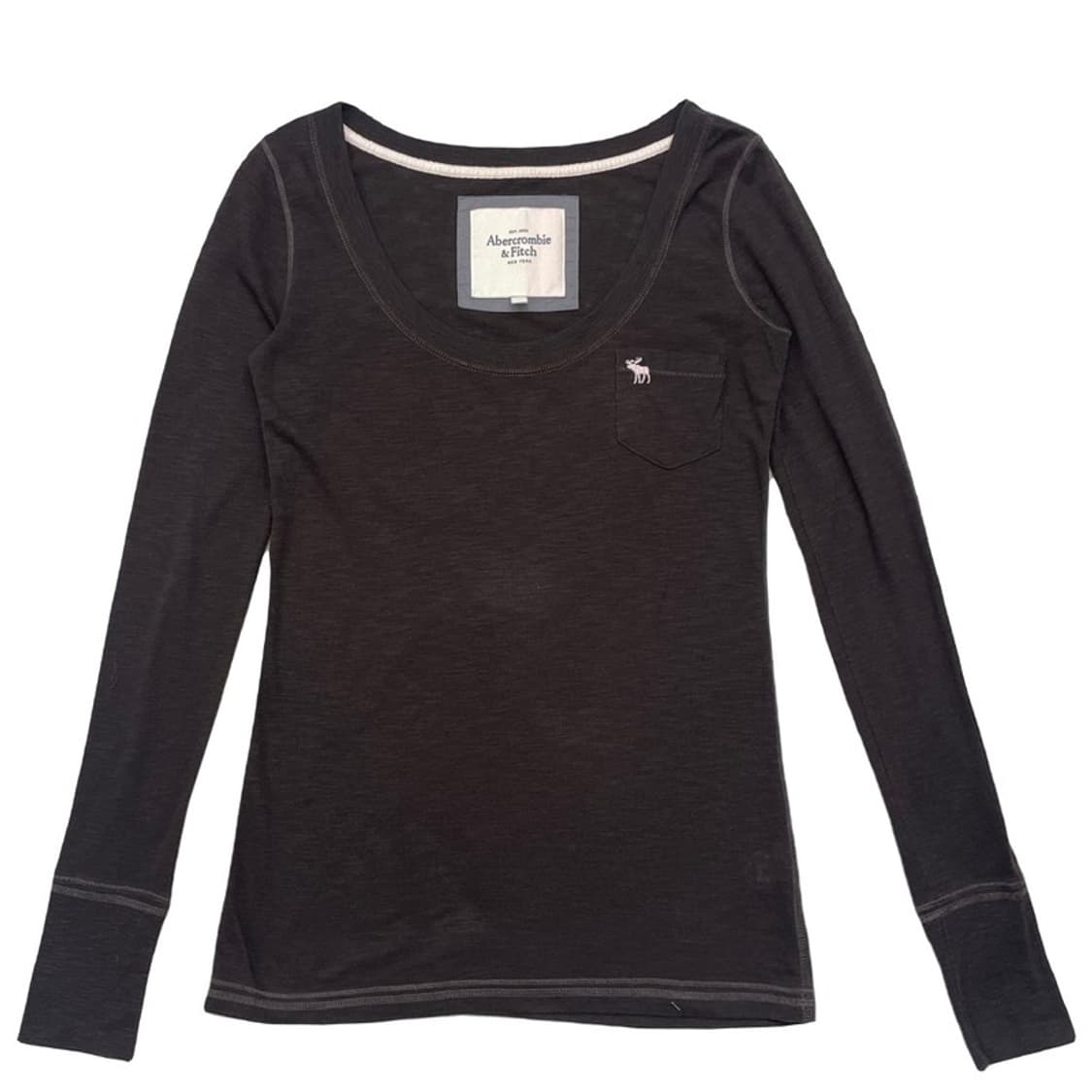 ABERCROMBIE & FITCH 여성용 U넥 롱슬리브 S 상품이미지1