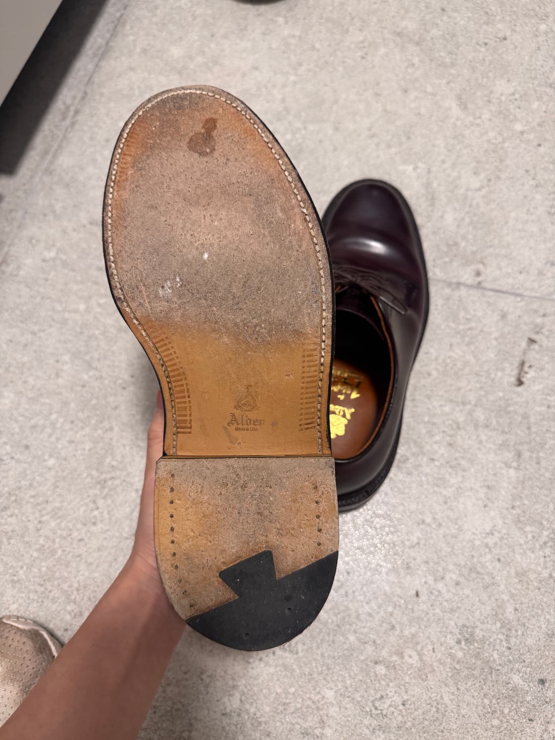 알든 990 코도반 6.5d 버건디 상품이미지5