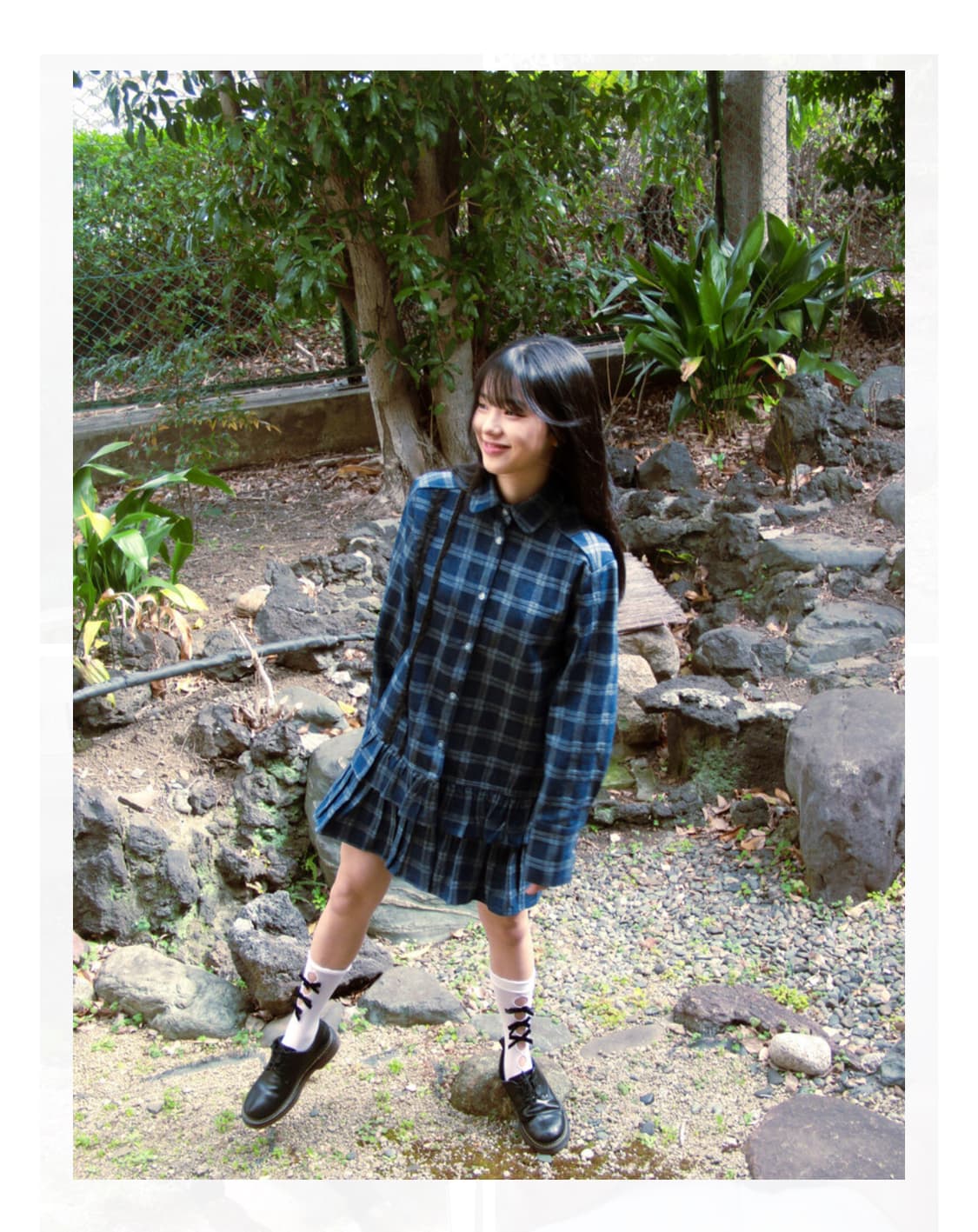 인앤양인하모니 체크 셔츠 원피스 상품이미지1