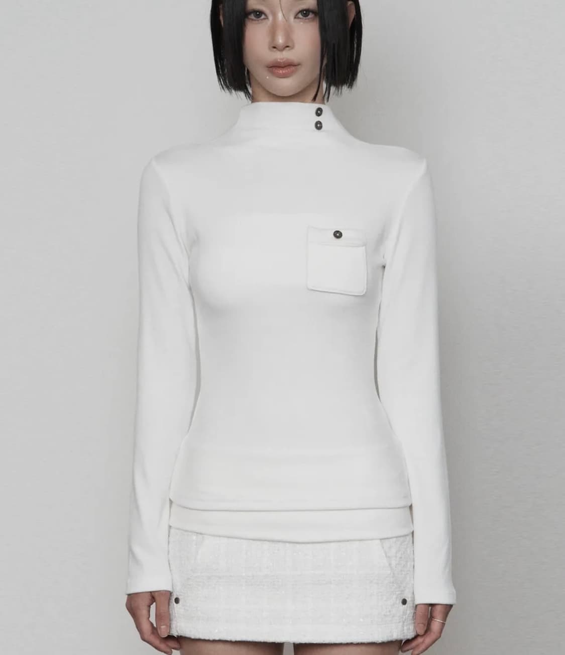 에트오소메 Pocket Half-turtleneck long sleeve 상품이미지2