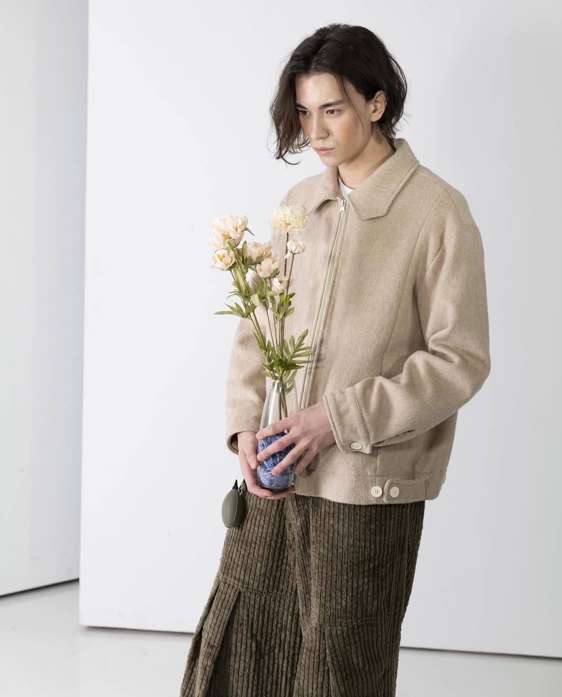 호노리포트 컷 카라 울 자켓  상품이미지2