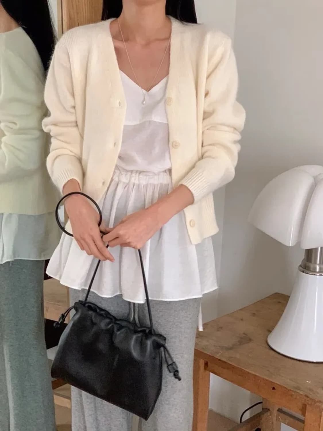 레이어드 나시 뷔스티에 블라우스 원피스 상품이미지3