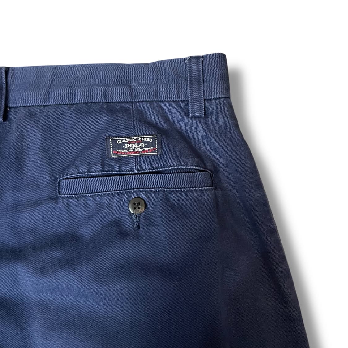 (31) 폴로 랄프로렌 90s 테일러 쇼츠 투턱 네이비 치노 팬츠 상품이미지3