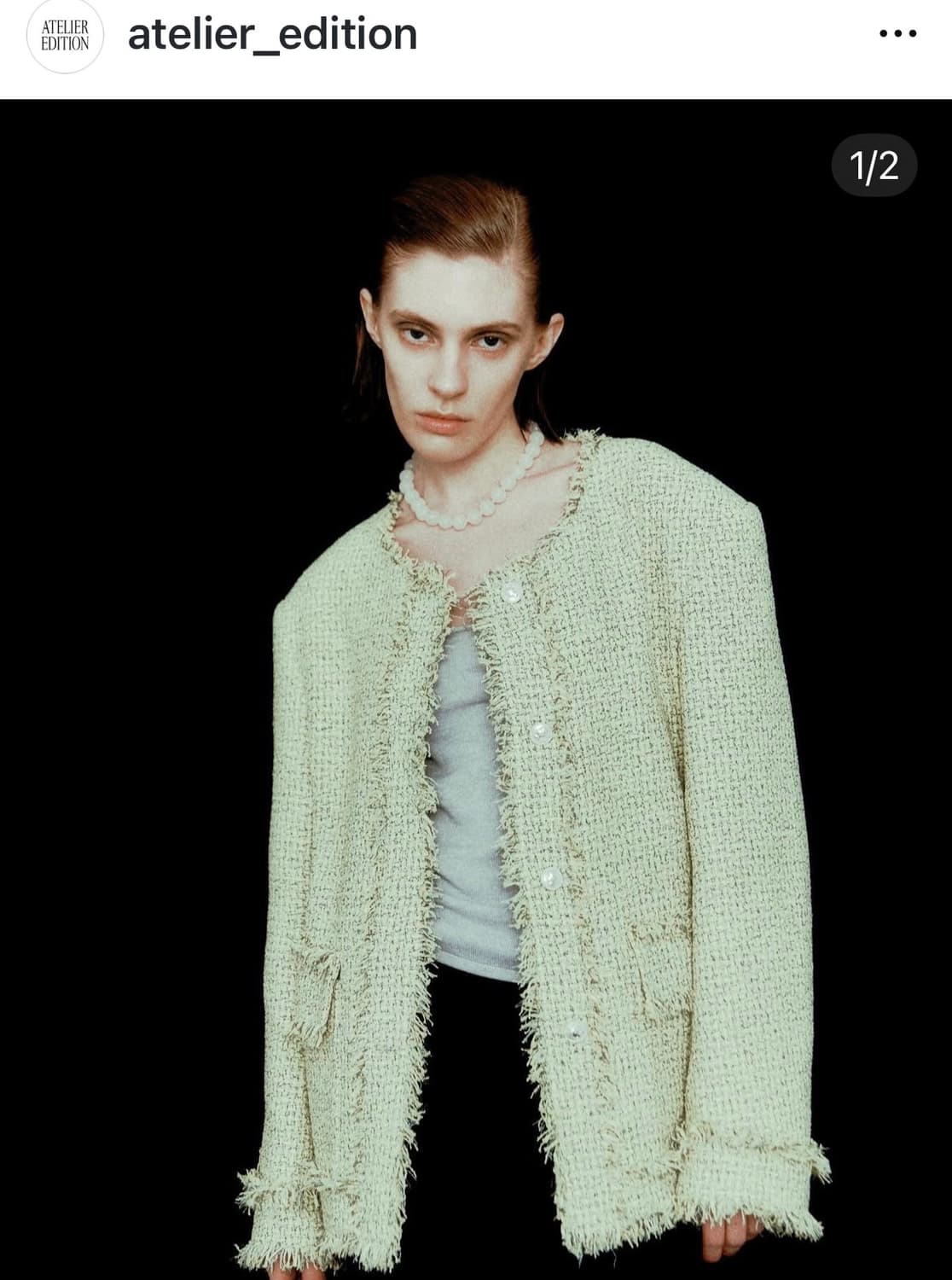 아뜰리에에디션 트위드 자켓 새상품팝니다 상품이미지2