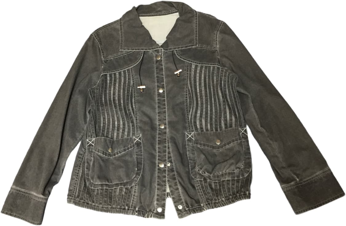 빈티지 워싱 차콜 스트링 자켓 /봄 얇은 아우터 상품이미지3