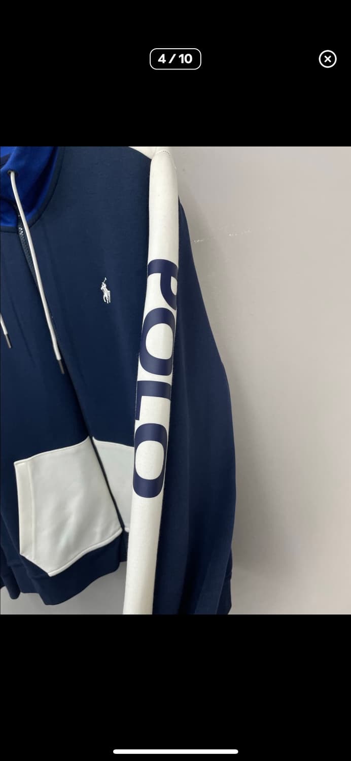 폴로랄프로렌 네이비 블루 배색 후드집업 A3212 상품이미지4
