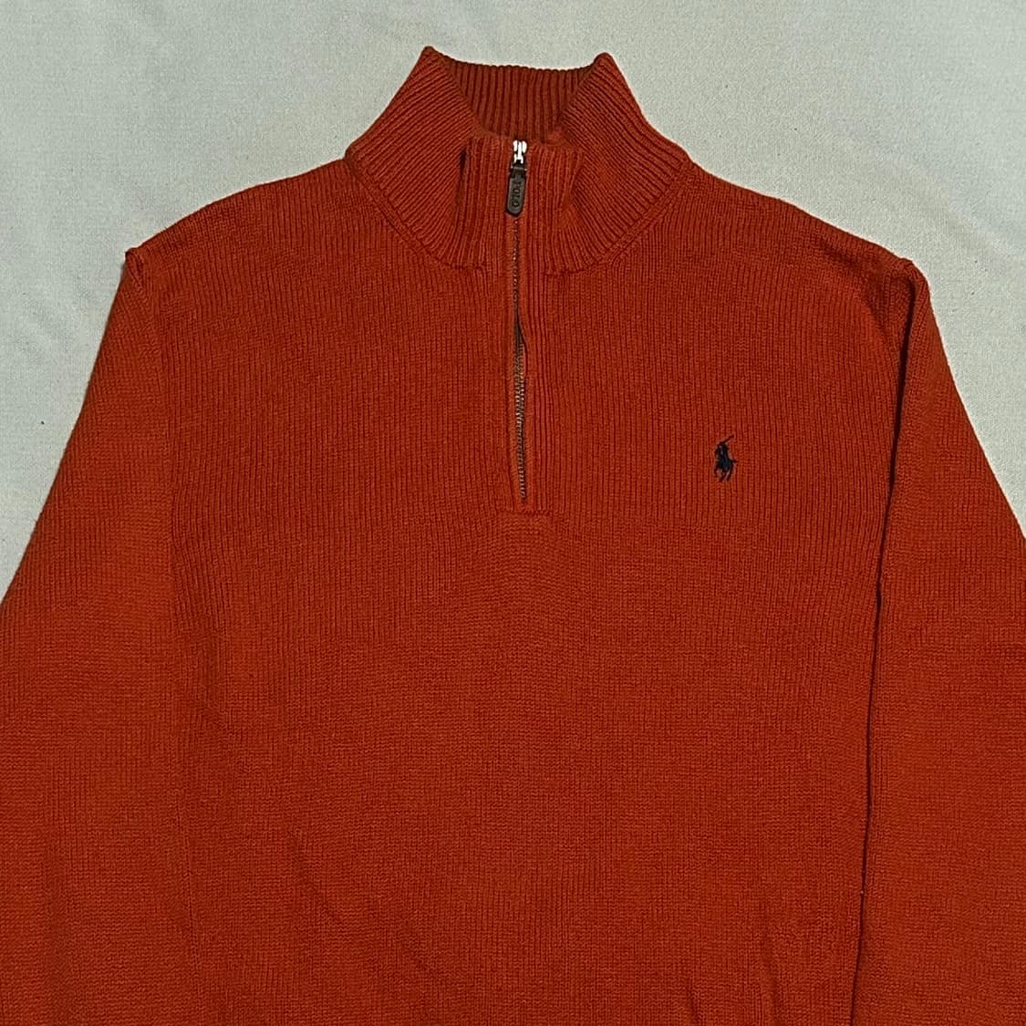 M 폴로랄프로렌 오렌지 반집업 코튼 니트 상품이미지1