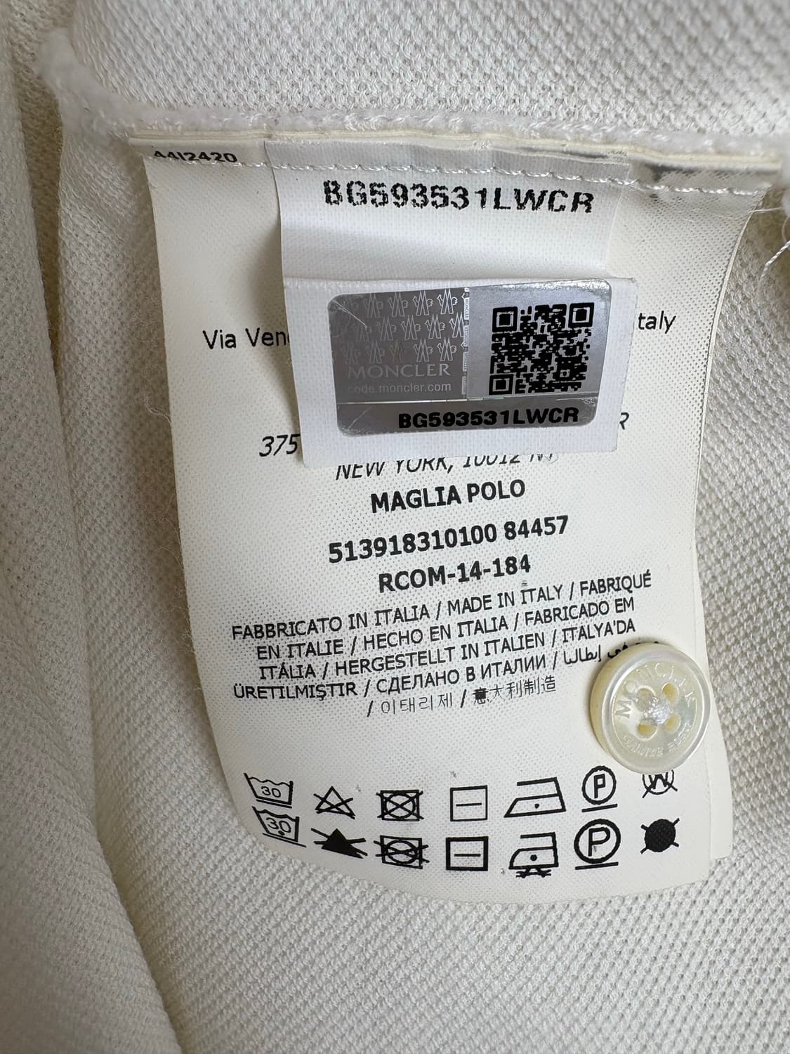 몽클레어 감마블루 화이트 폴로 셔츠 상품이미지9