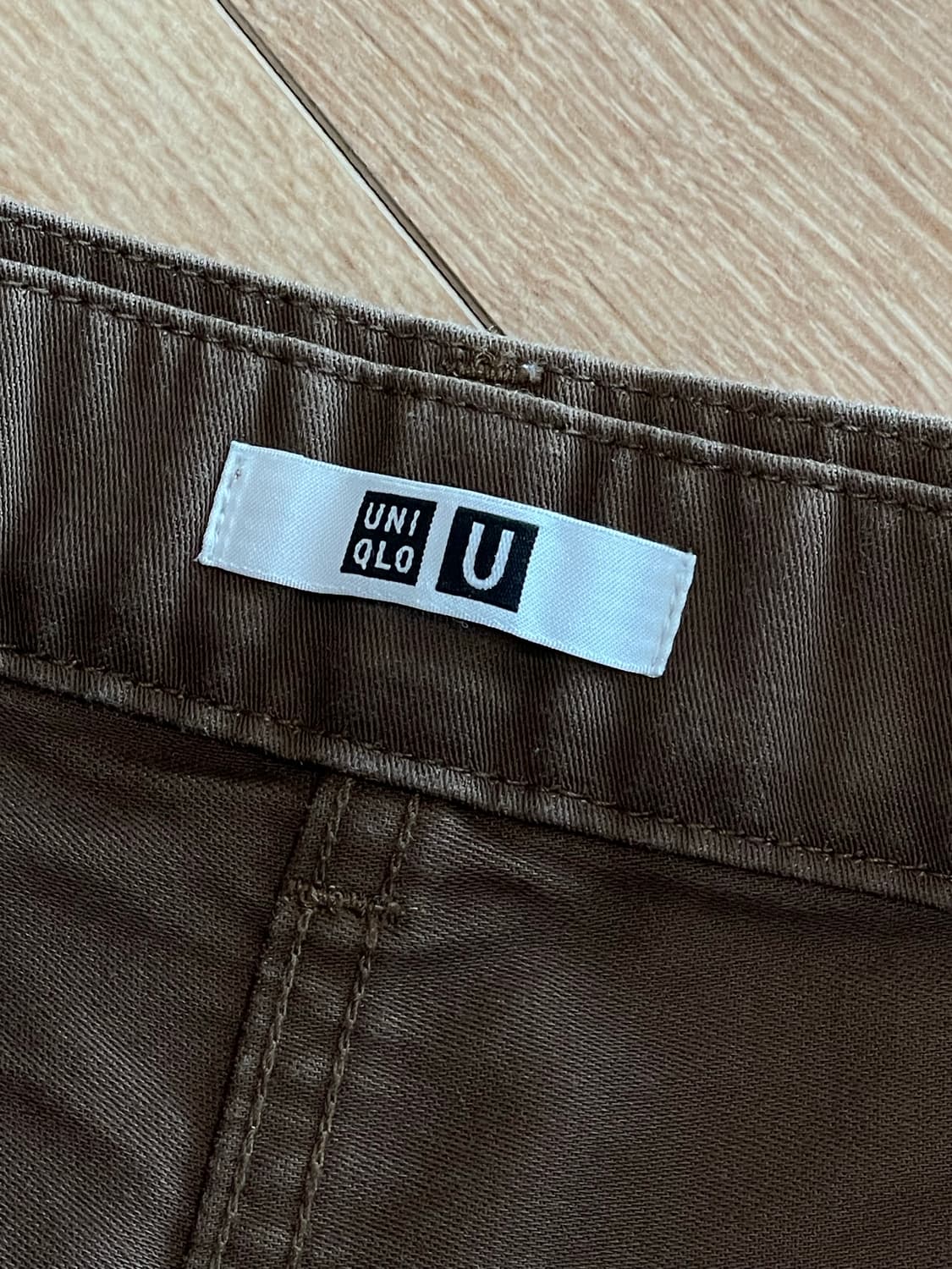 유니클로 U 와이드 치노 팬츠 브라운 상품이미지2