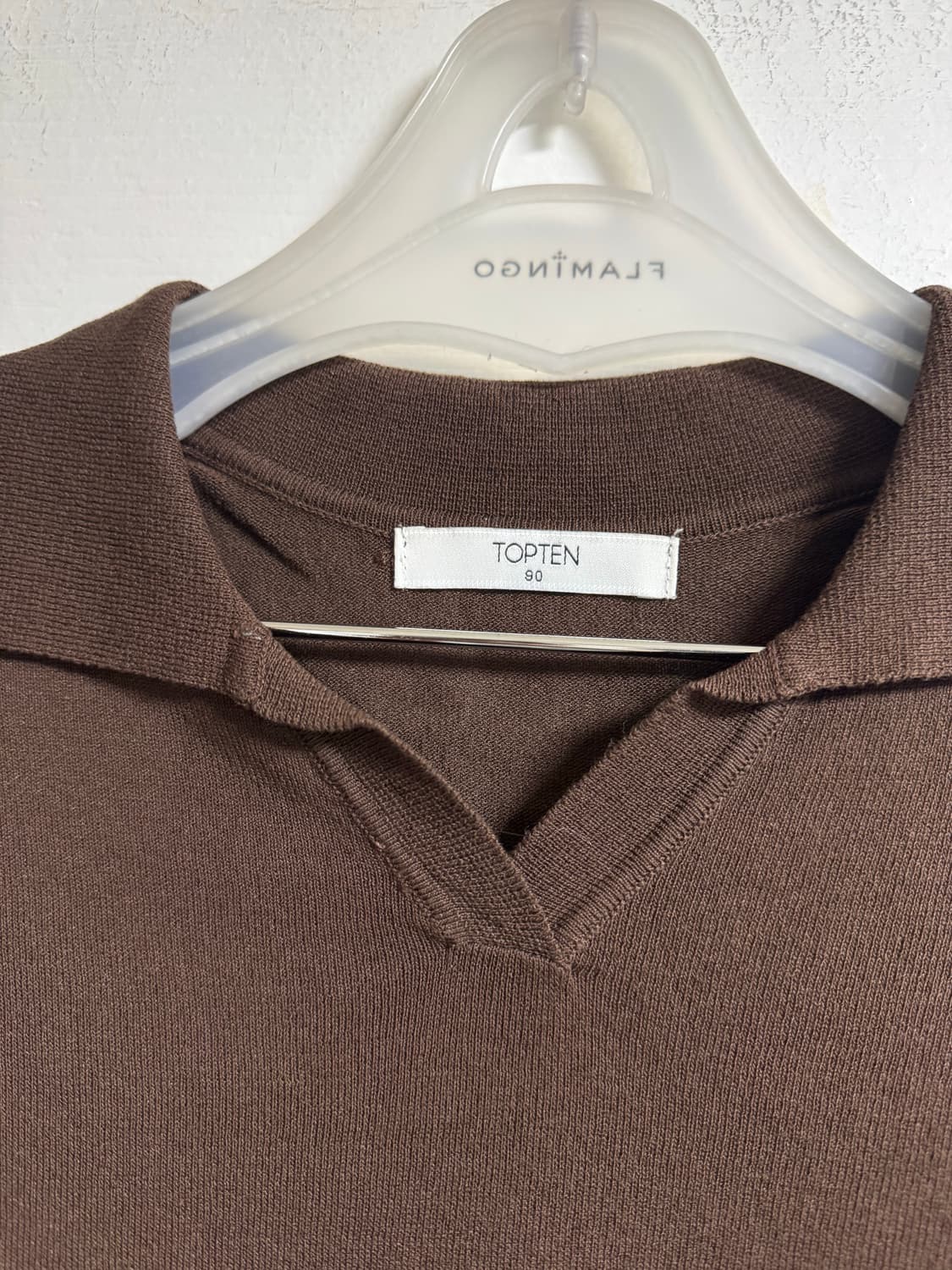 탑텐 여성 쿨라이트 오픈카라 스웨터  브라운 90 S 사이즈  상품이미지2
